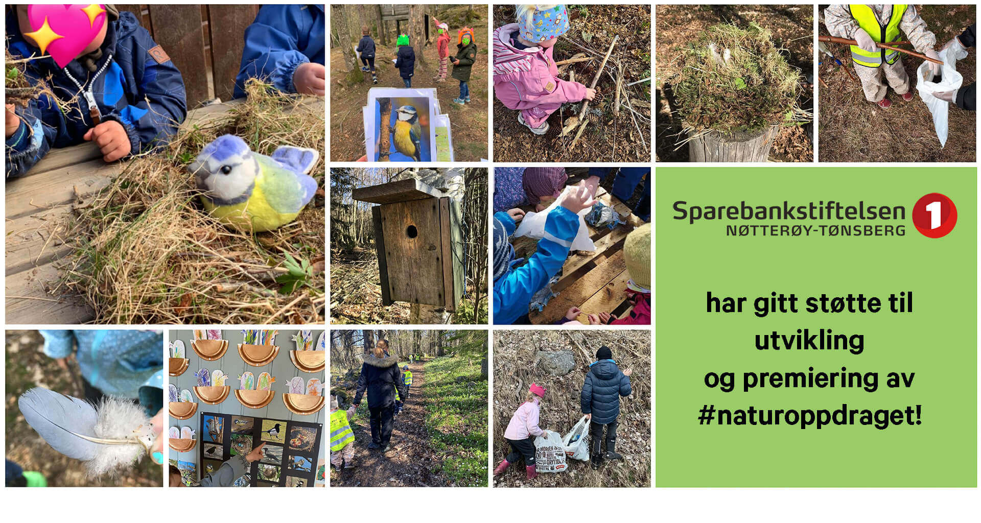 Bilder fra #naturoppdraget som har fått støtte av Sparebankstiftelsen Nøtterøy-Tønsberg